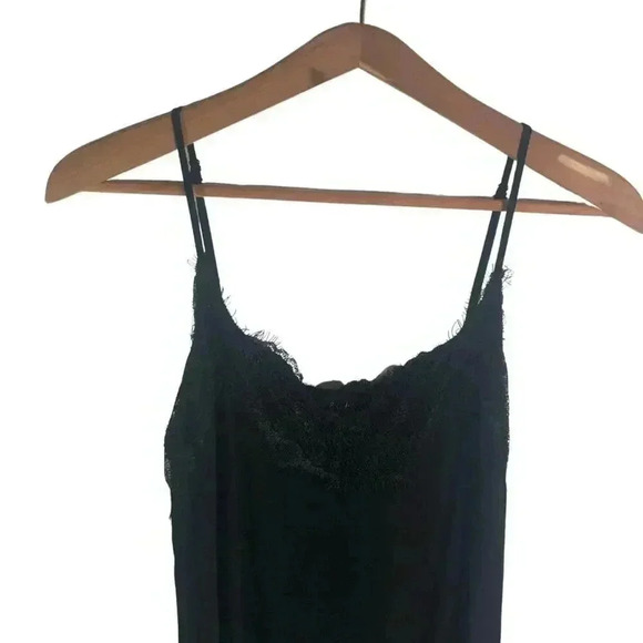 Bardot Black Shift Slip Midi Dress Lace Women's Size 6 - Picture 4 of 6